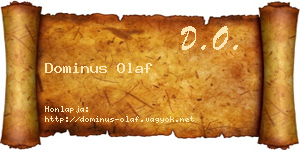 Dominus Olaf névjegykártya